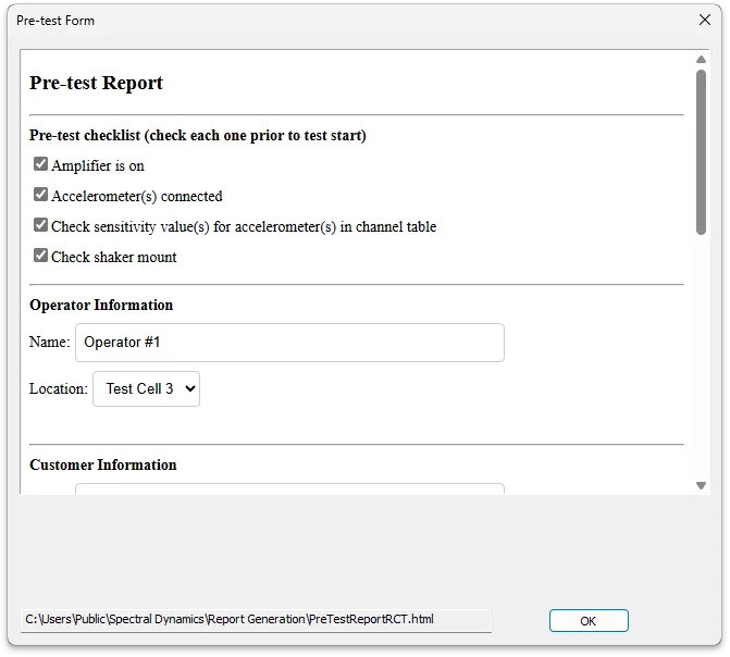 An example report that you can use in your tests.