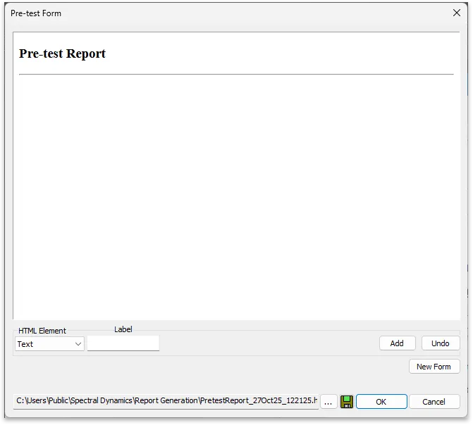 How to create a pre-test form from scratch.