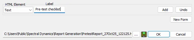 HTML control to easily create a text control in your form.