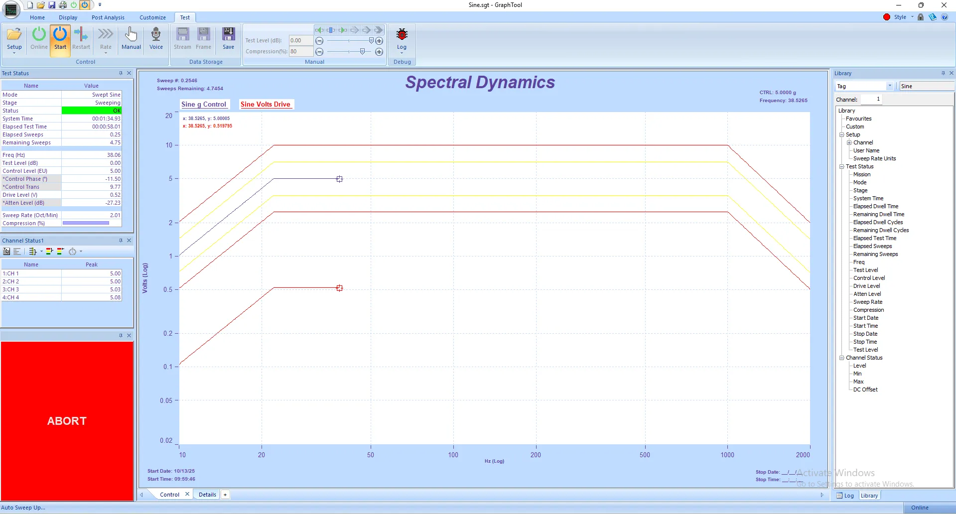 Panther Sine Control delivers unmatched precision and stability for both swept-sine and stepped-sine vibration testing. 