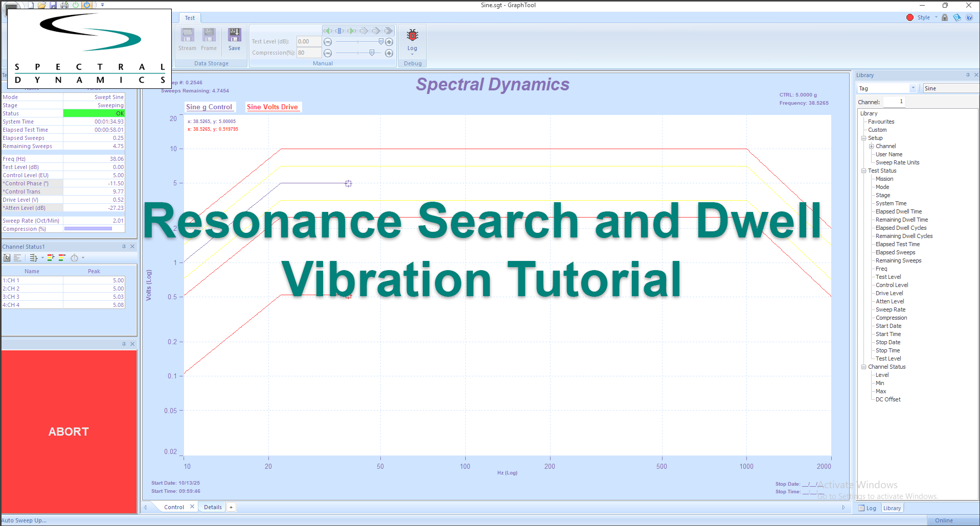 Resonance Search and Dwell Vibration Tutorial