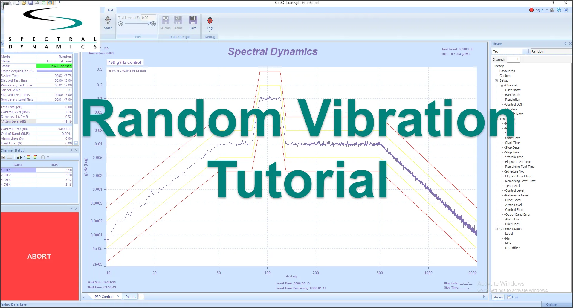Random Vibration Tutorial Title Screen