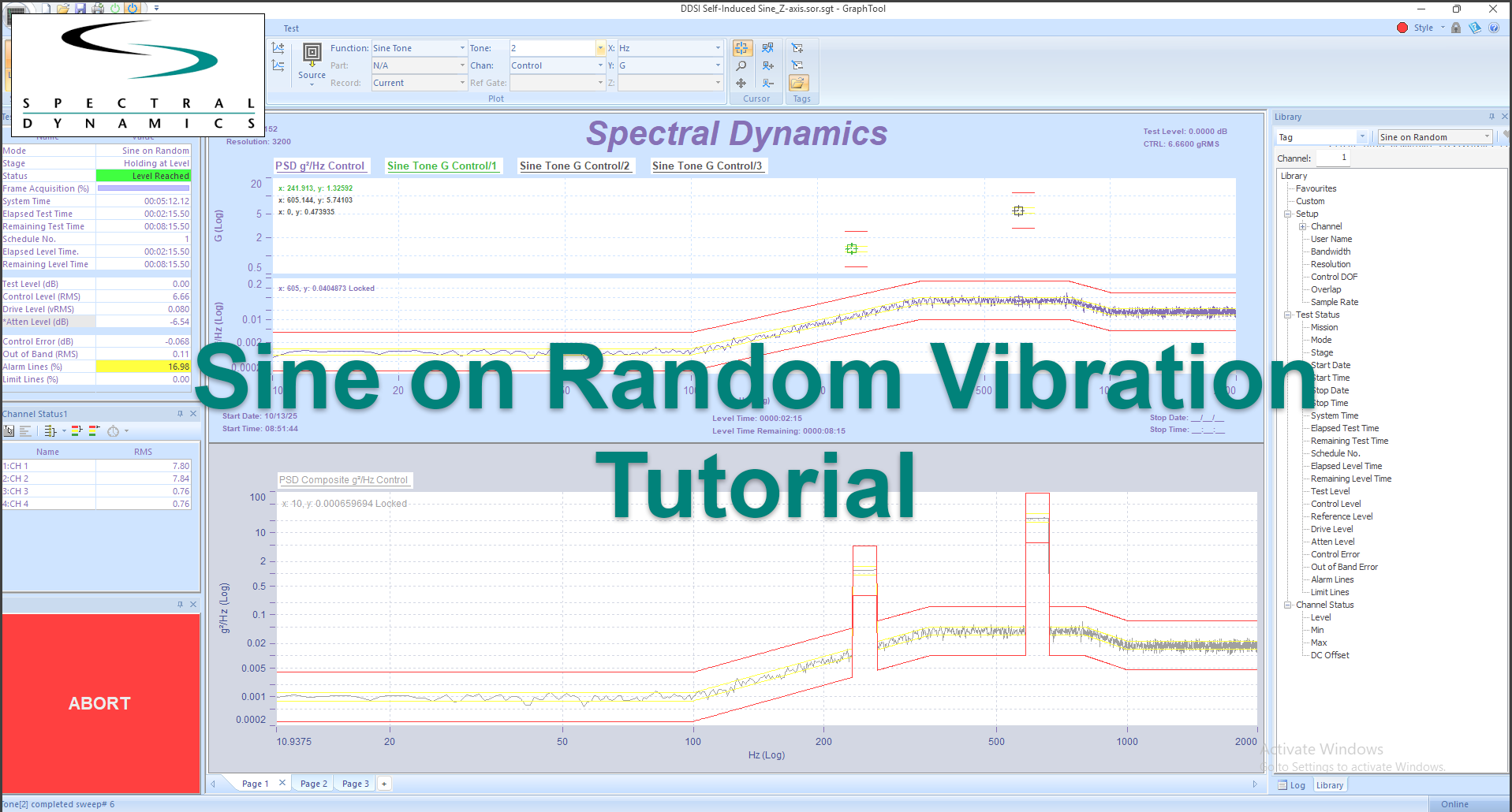 Sine on Random Random Vibration Tutorial