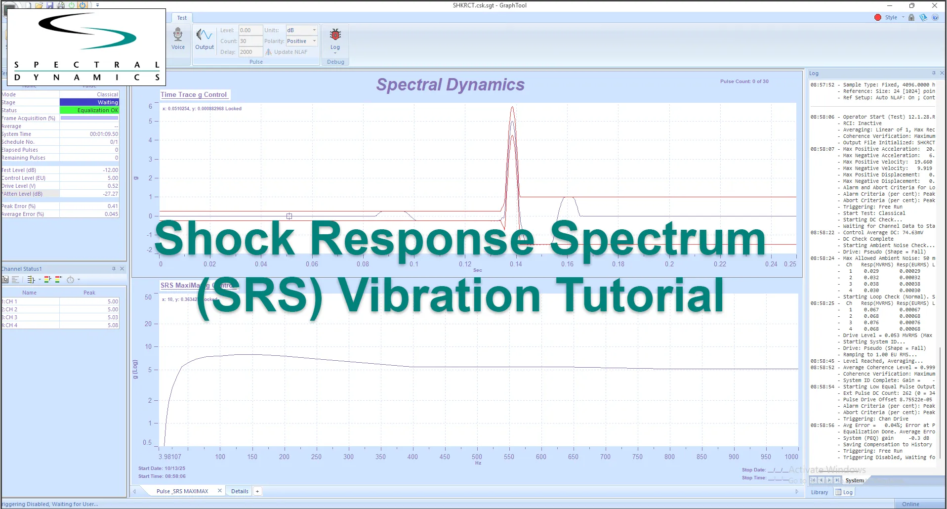 Shock Response Spectrum (SRS) Vibration Tutorial Title Screen
