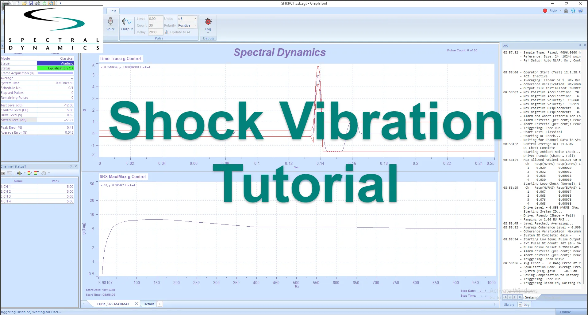 Shock Vibration Tutorial Title Screen