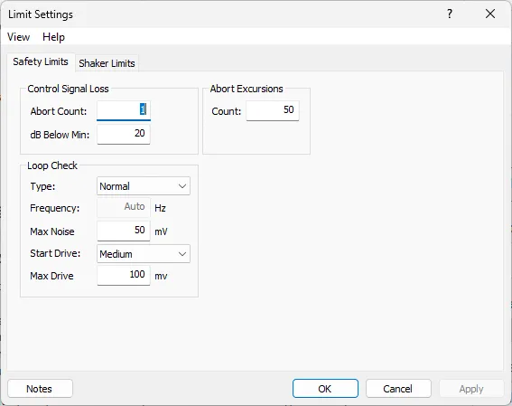 Panther dialog to setup Sine safety