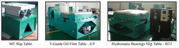 MT & T-Guide Oil Film Slip Table & Hydrostatic Bearings Slip Table MT & T-Guide Oil Film Slip Table & Hydrostatic Bearings Slip Table